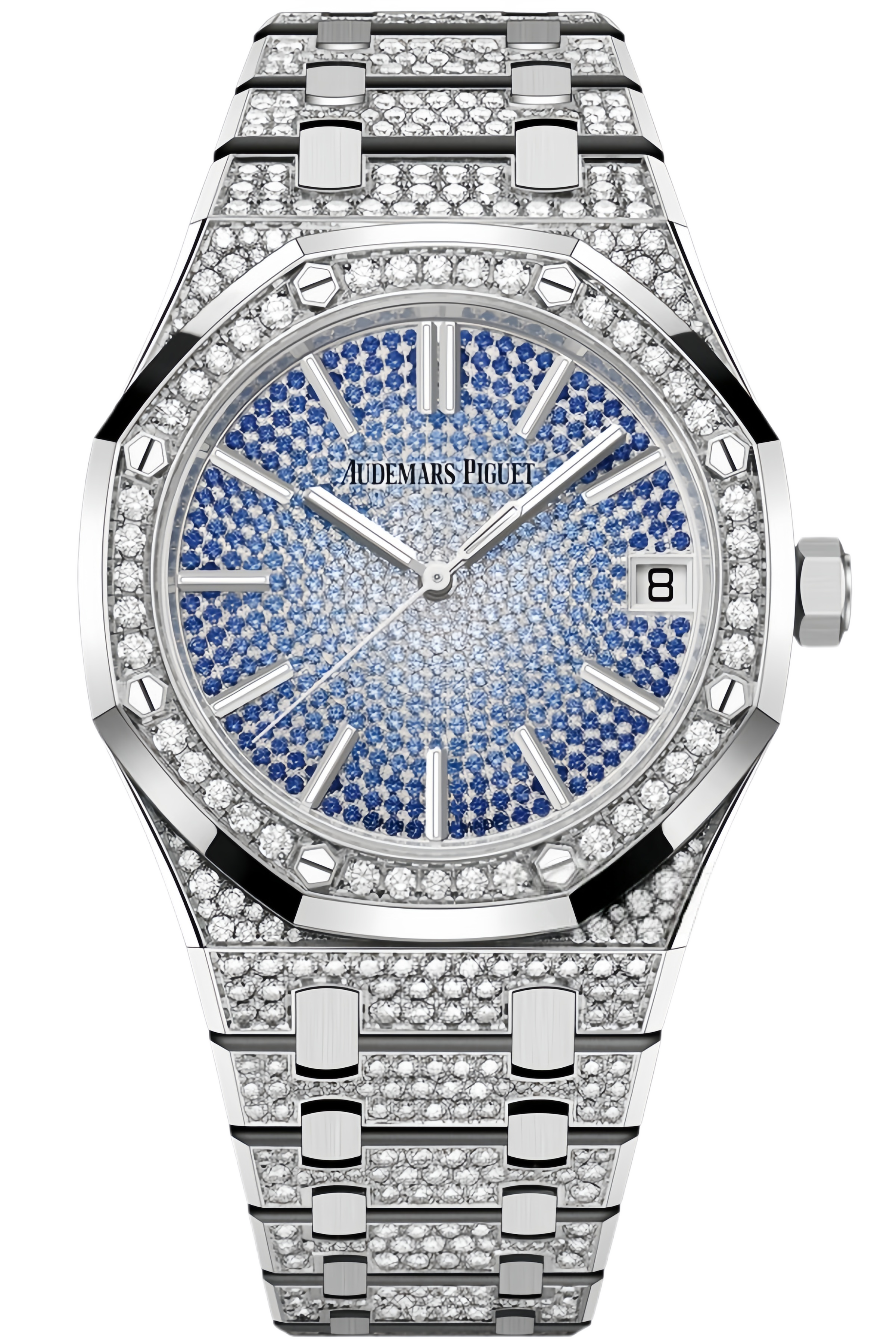 Audemars Piguet Royal Oak Ref. 15512BC.ZZ.1322BC.01 Super Clone Watch – Diamond Bezel & Dial White Gold Swiss Replica