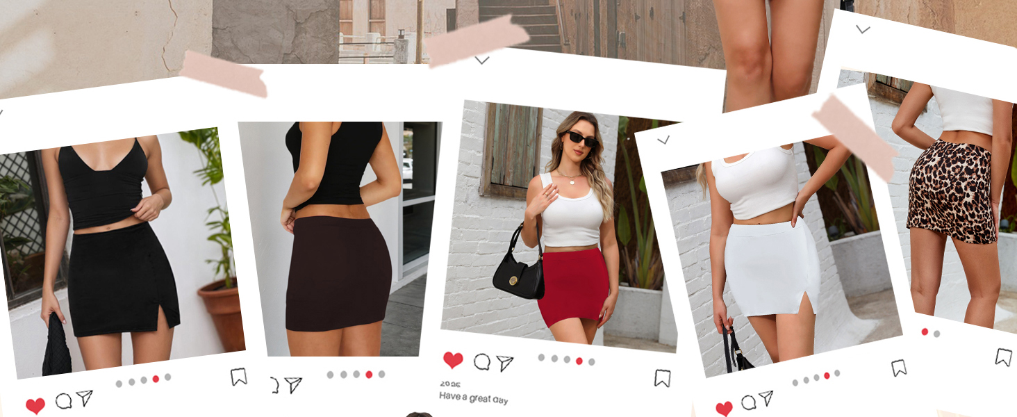 This mini skirt has many colors to choose from.