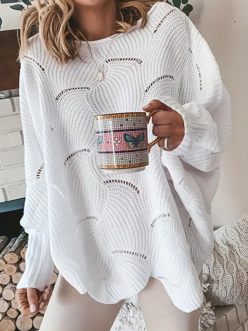 Plain Knit Oversized Sweater