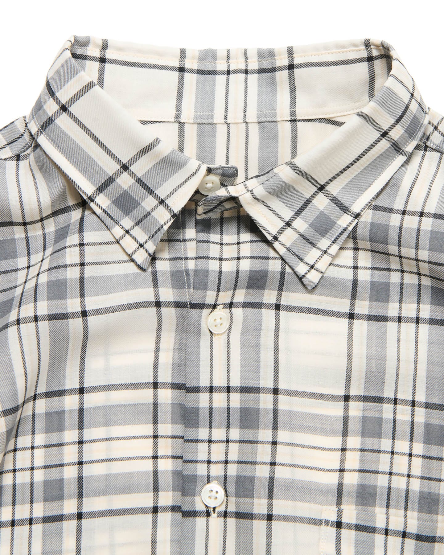 SOPHNET. 25S/S SUMMER WOOL CHECK SHIRT  SOPH-250019 