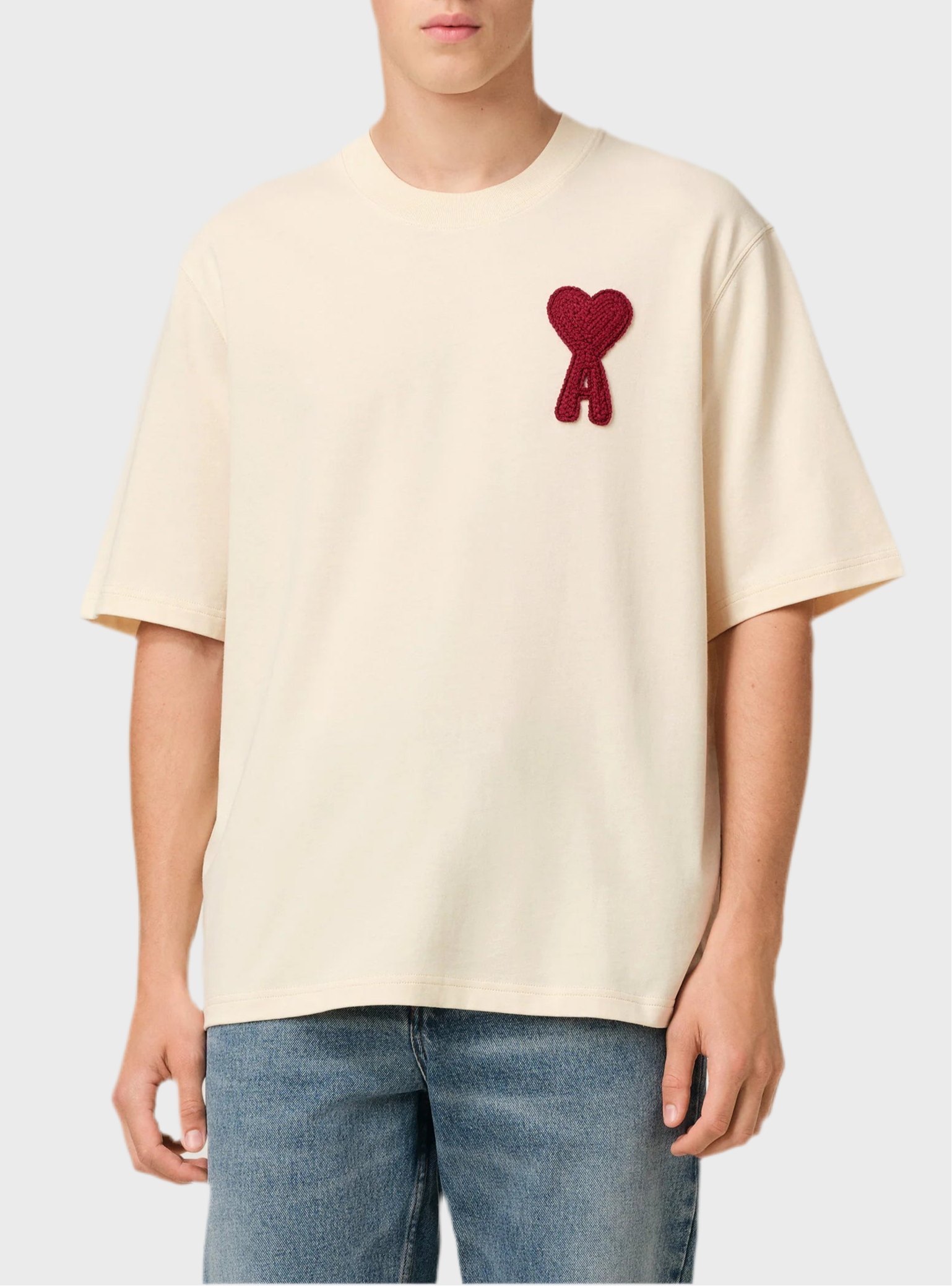 Ami De Coeur Patch T-Shirt Beige、mysite、Cacoeks