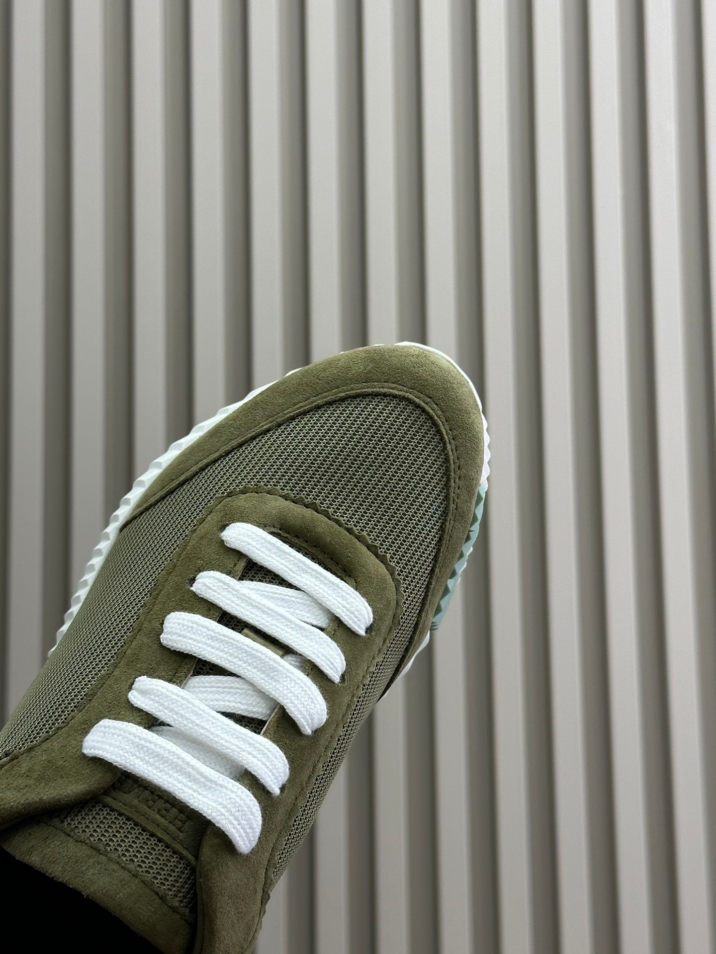 BOUNCING SNEAKERS OLIVE CALFSKIN、mysite、Cacoeks
