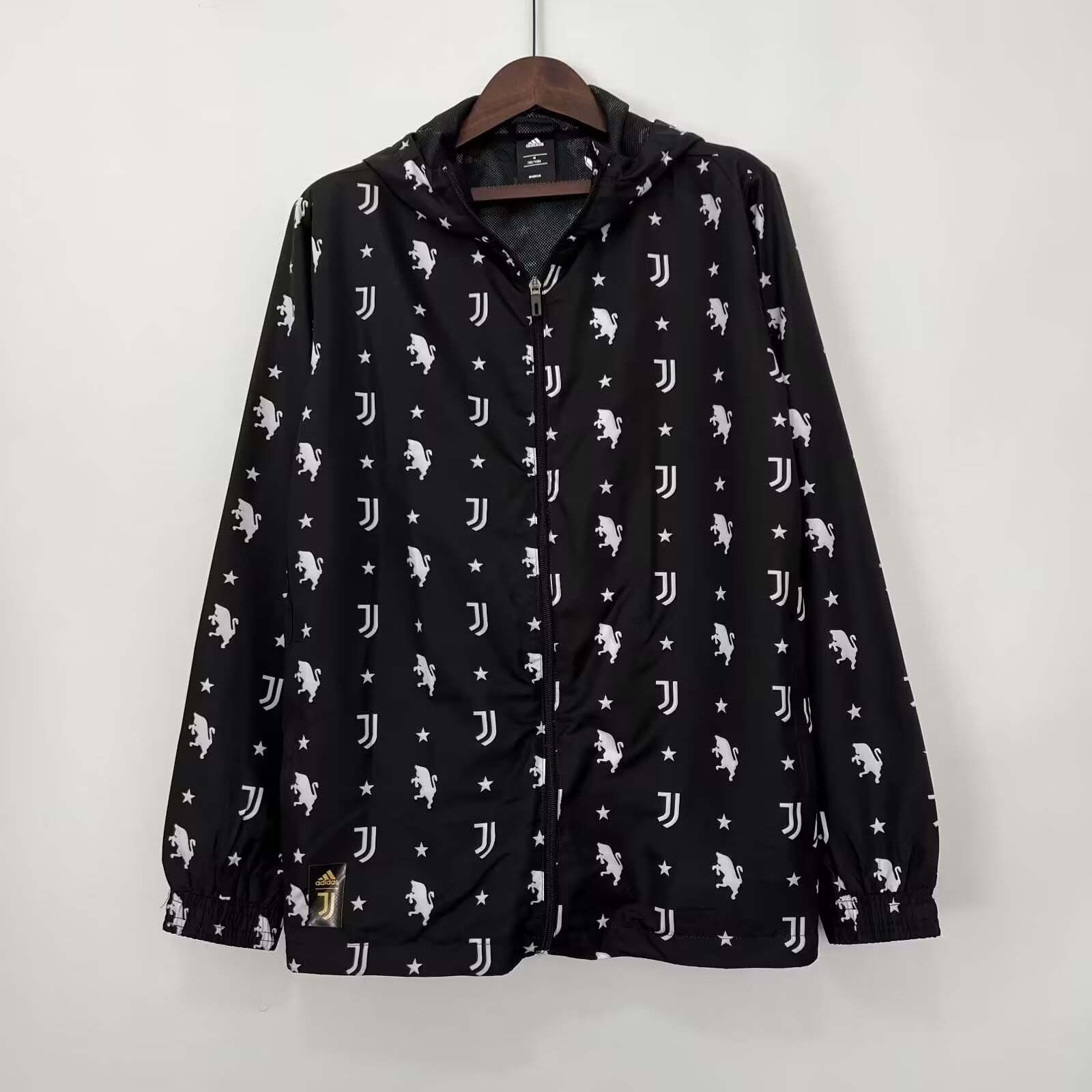 2024/2025 Juventus Windbreaker Black Soccer Jersey 1:1 Thai Quality:football jersey mysite: unitedjerseyfootball 邓江浪:football