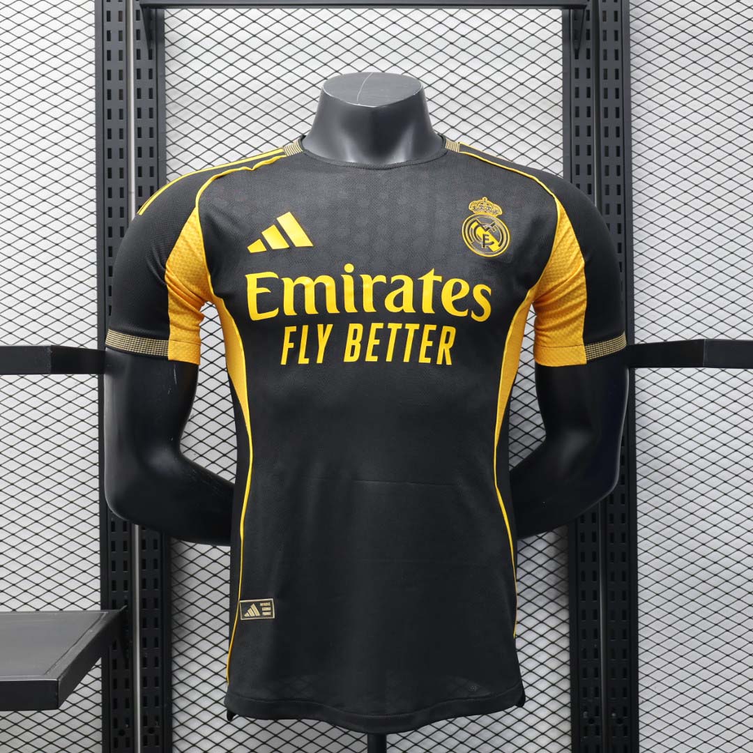 2025/2026 Player Version Real Madrid Special Edition Black and Gold Football Shirt 1:1 Thai Quality:football jersey mysite: unitedjerseyfootball 邓江浪:football