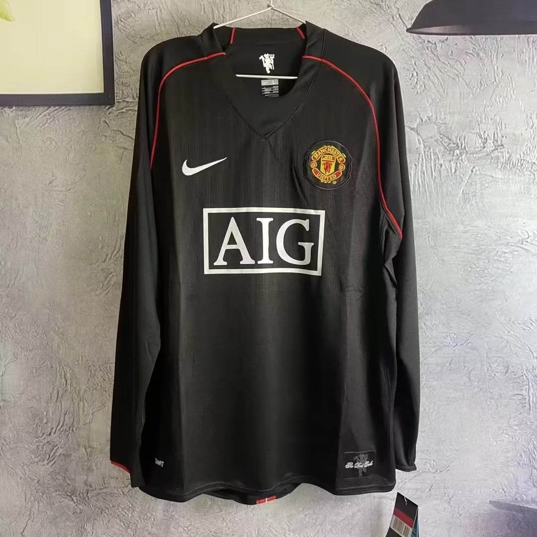 2007/2008 Retro Long Sleeve Manchester United Third Away Football Shirt-mysite Custom Football Kit- Nextkits
