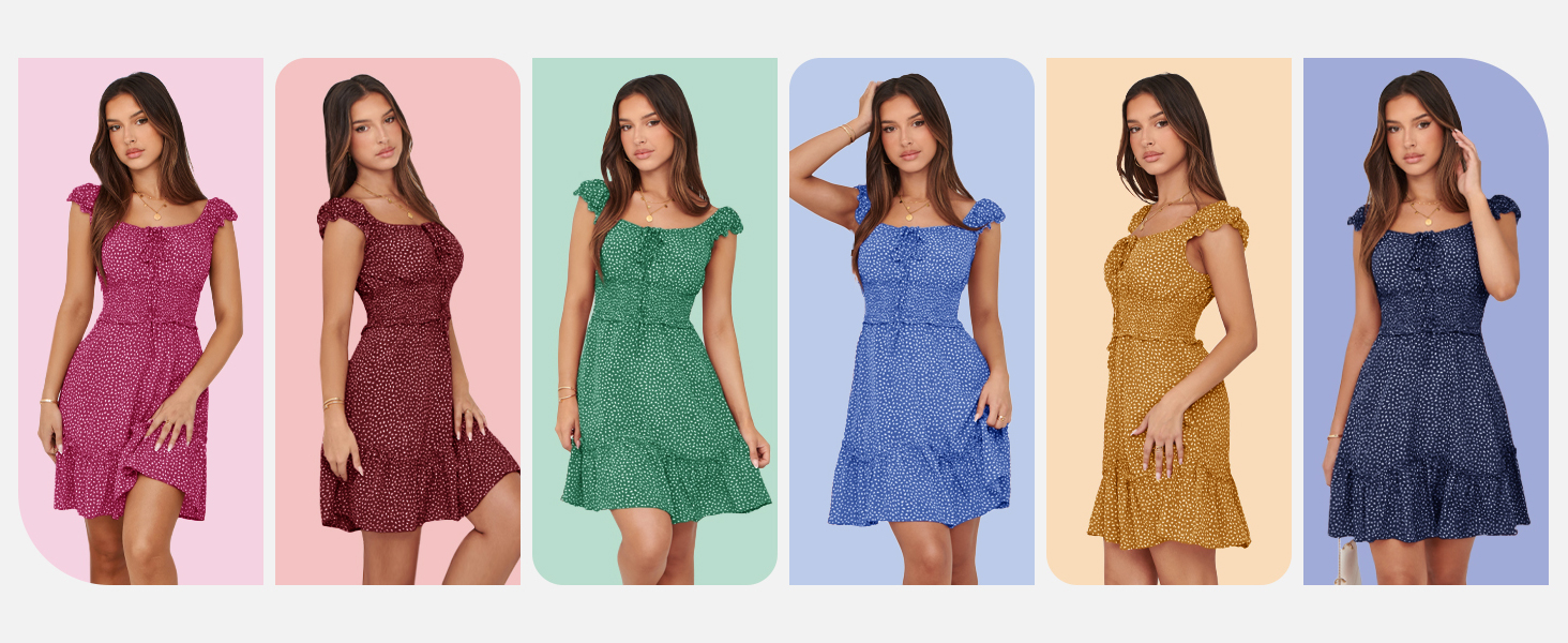 Women's Summer Sweetheart Neckline Printing Dress