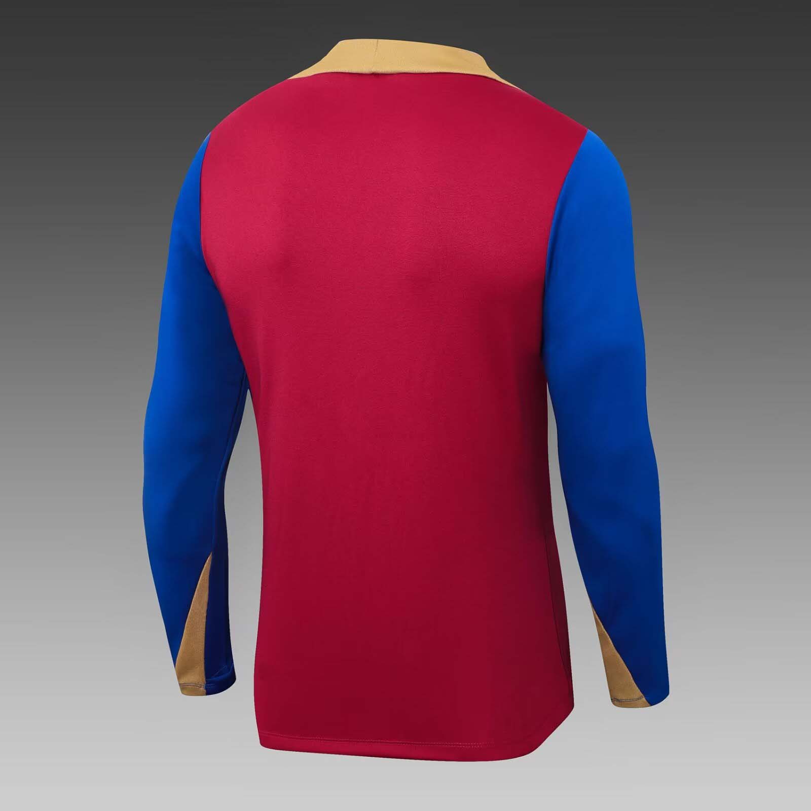 2023/2024 Barcelona Half-Pull Training Suit Red-blue Jersey Set:football jersey mysite: unitedjerseyfootball 邓江浪:football