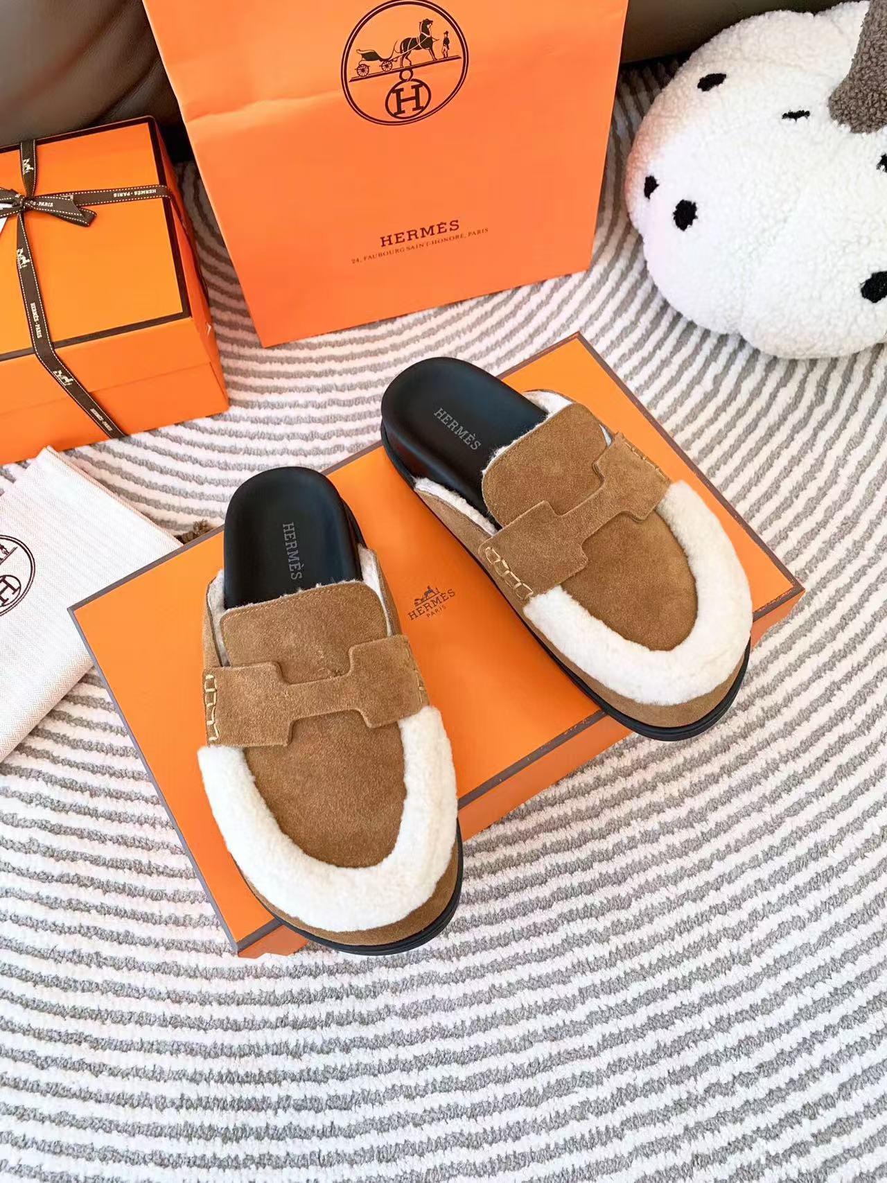 G0 MULE BROWN SUEDE SHEARLING、mysite、Cacoeks