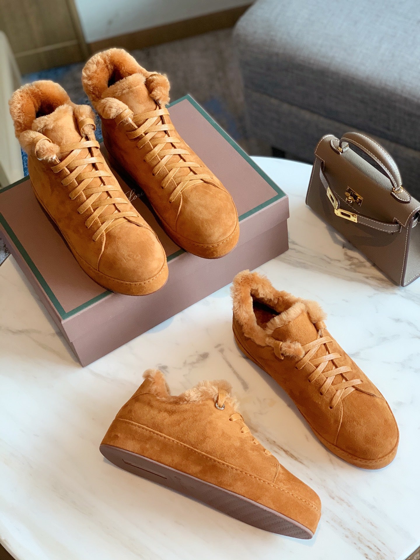 LP WINTER NUAGES SNEAKERS CARAMEL LAMBSKIN、mysite、Cacoeks