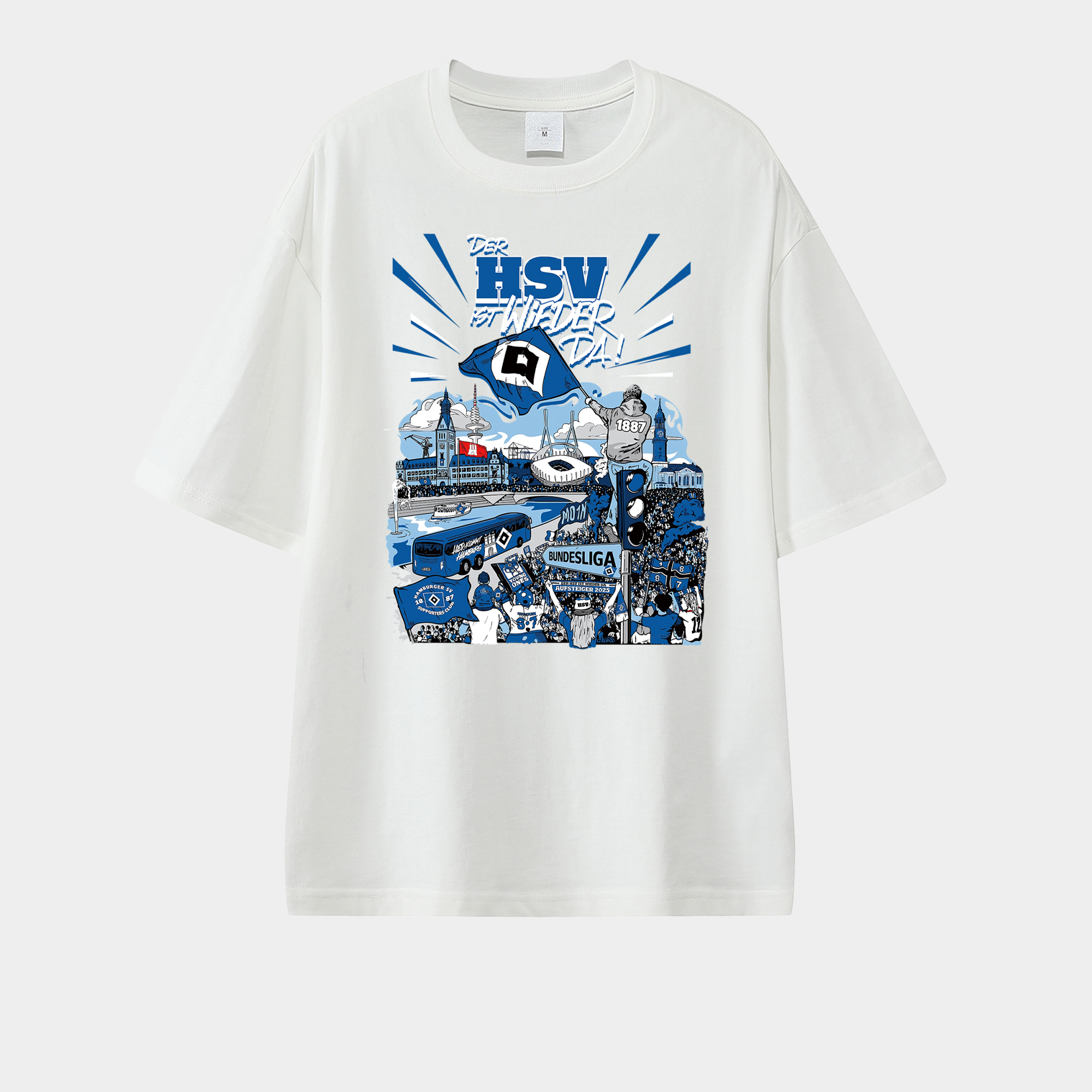 UltraTrikot-Hamburger SV DER HSV IST WIEDER DA 2024-25 2. Bundesliga Champion Unisex Pure Cotton T-shirt