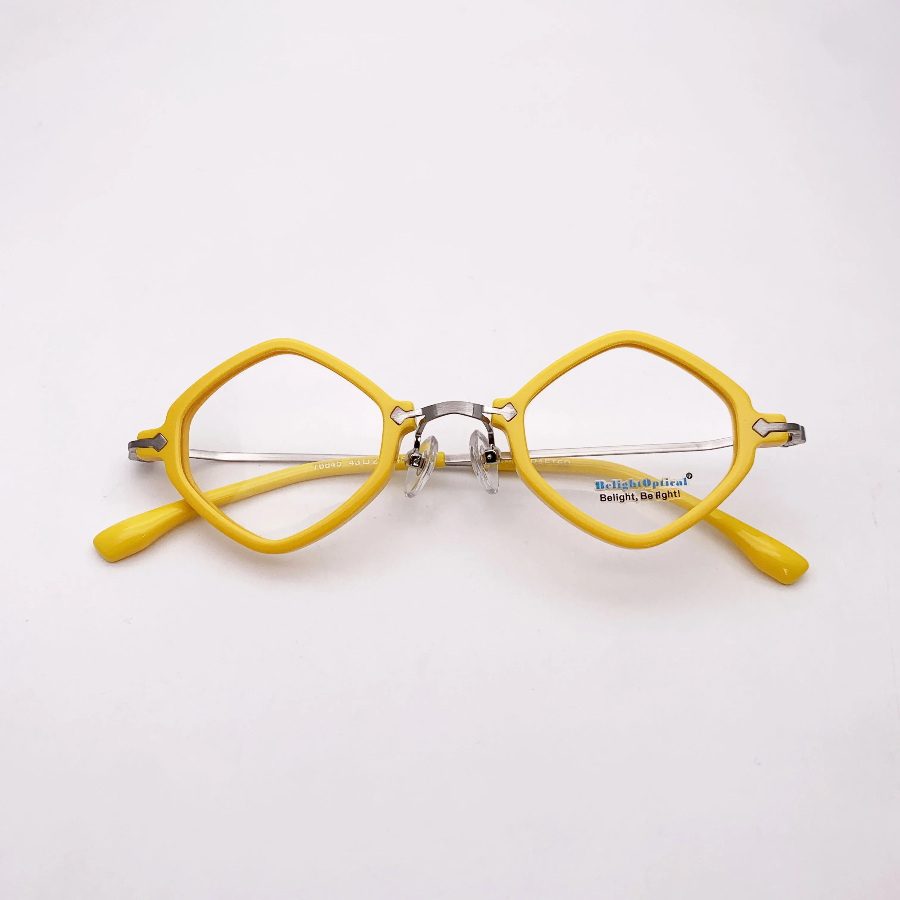 Fancy Colorful Vintage Combine Color Small Rhombic Shape Optical Glasses Spectacle Frame Prescritpion Lens Women Style 76845