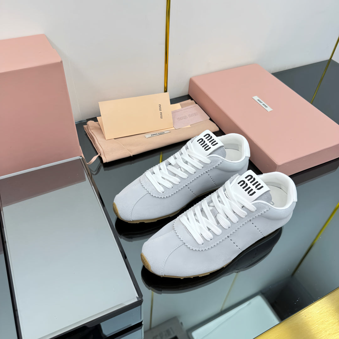 PLUME NAPPA SNEAKERS IN LIGHT GREY CALFSKIN、mysite、Cacoeks