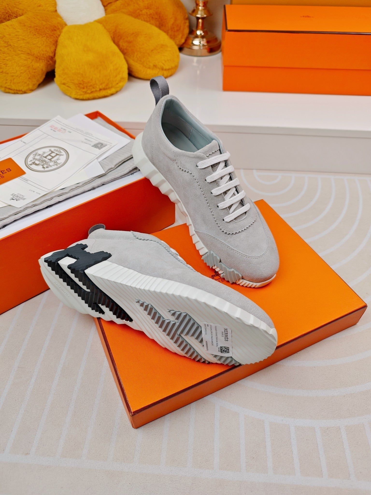 BOUNCING SNEAKERS GRAY CALFSKIN、mysite、Cacoeks