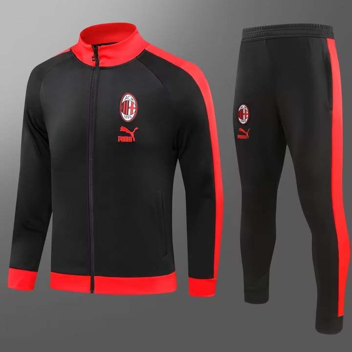 2023/2024 AC Milan Long Zipped Jacket Black Soccer Jersey 1:1 Thai Quality Set:football jersey mysite: unitedjerseyfootball 邓江浪:football