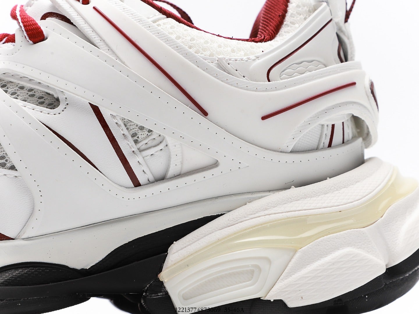 Balenciaga Track Trainer in White Burgundy、mysite、Cacoeks