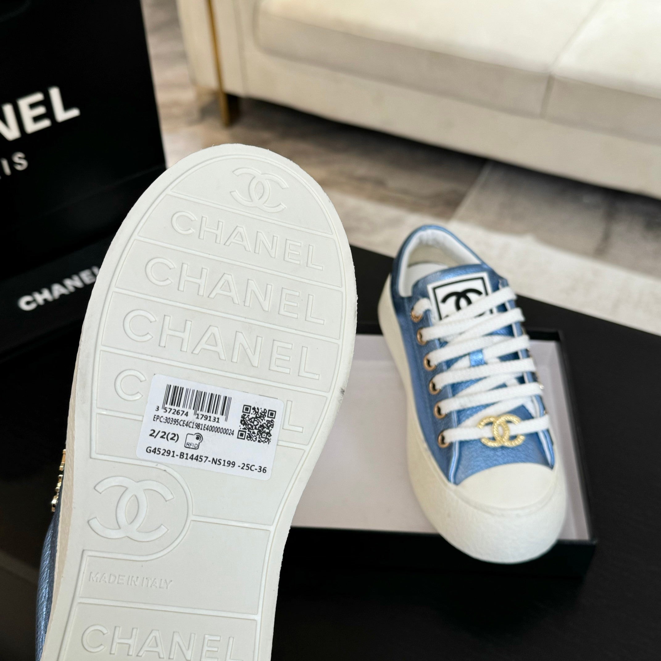 BIG-HEAD COOKIE SHOES IN TEAL BLUE MIX WHITE LAMBSKIN、mysite、Cacoeks