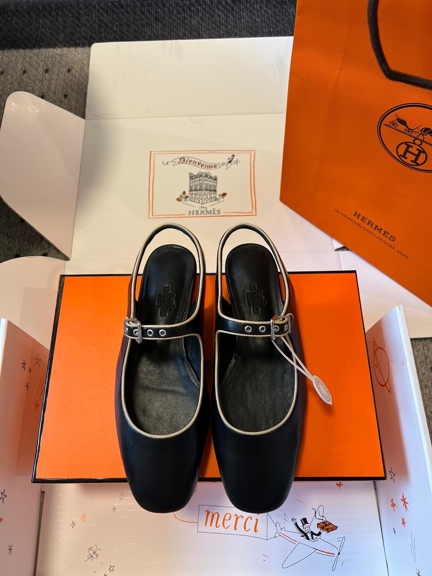 KLEO SLINGBACK IN BLACK CALFSKIN、mysite、Cacoeks