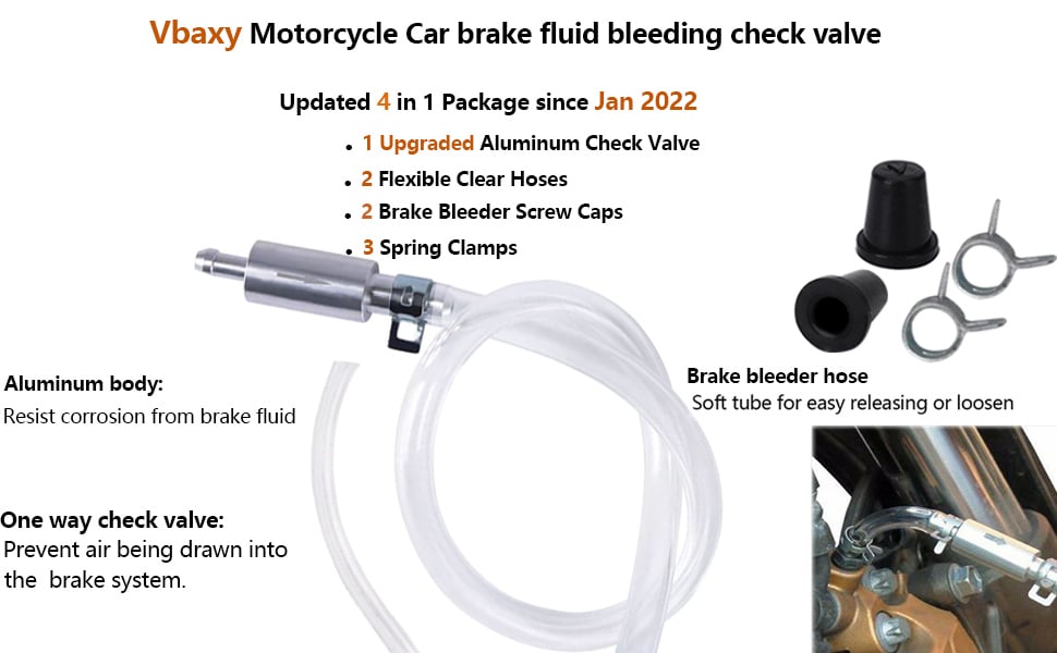 ATV Dirt Bike ATV one way bleeder valve motorcycle brake fluid bleeding brake bleeder hose for car 