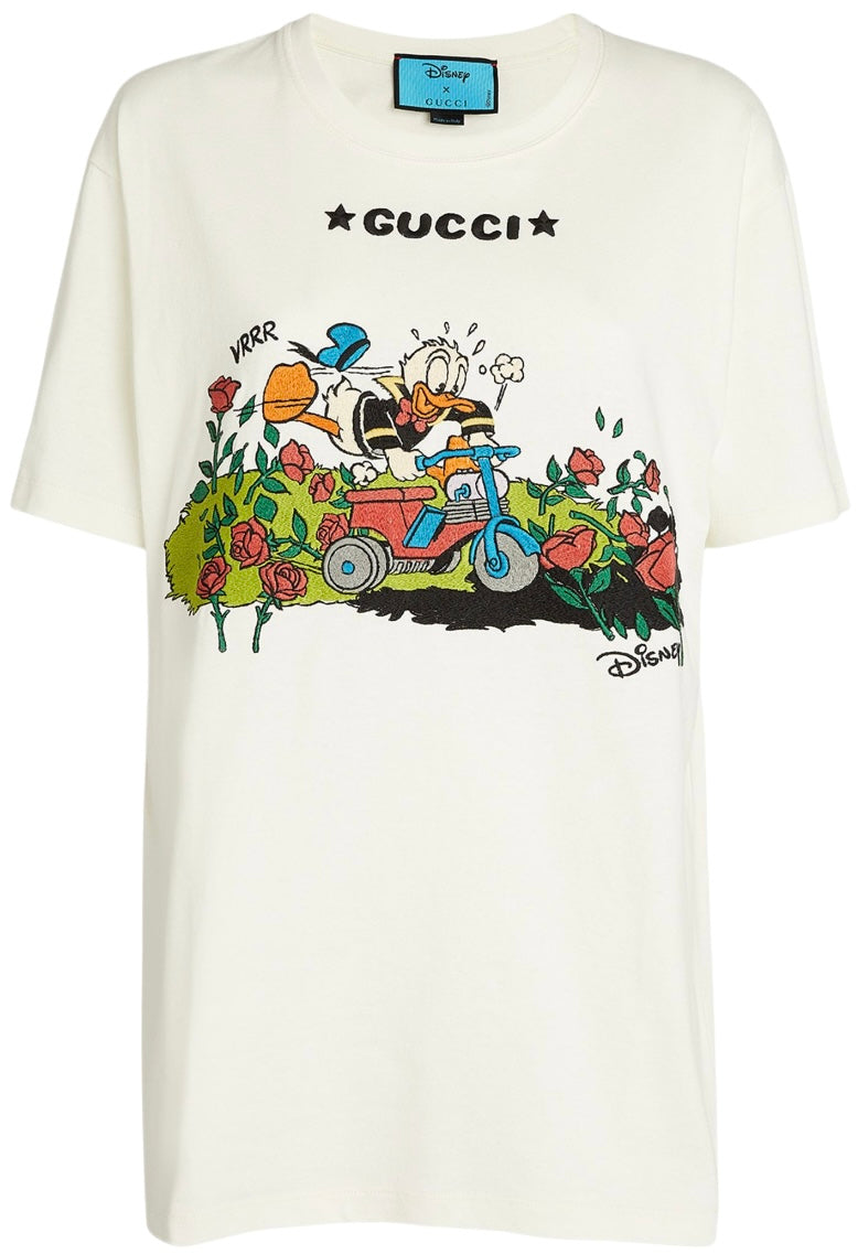 Gucci x Disney Garden Rose Donald Duck T-Shirt、mysite、Cacoeks