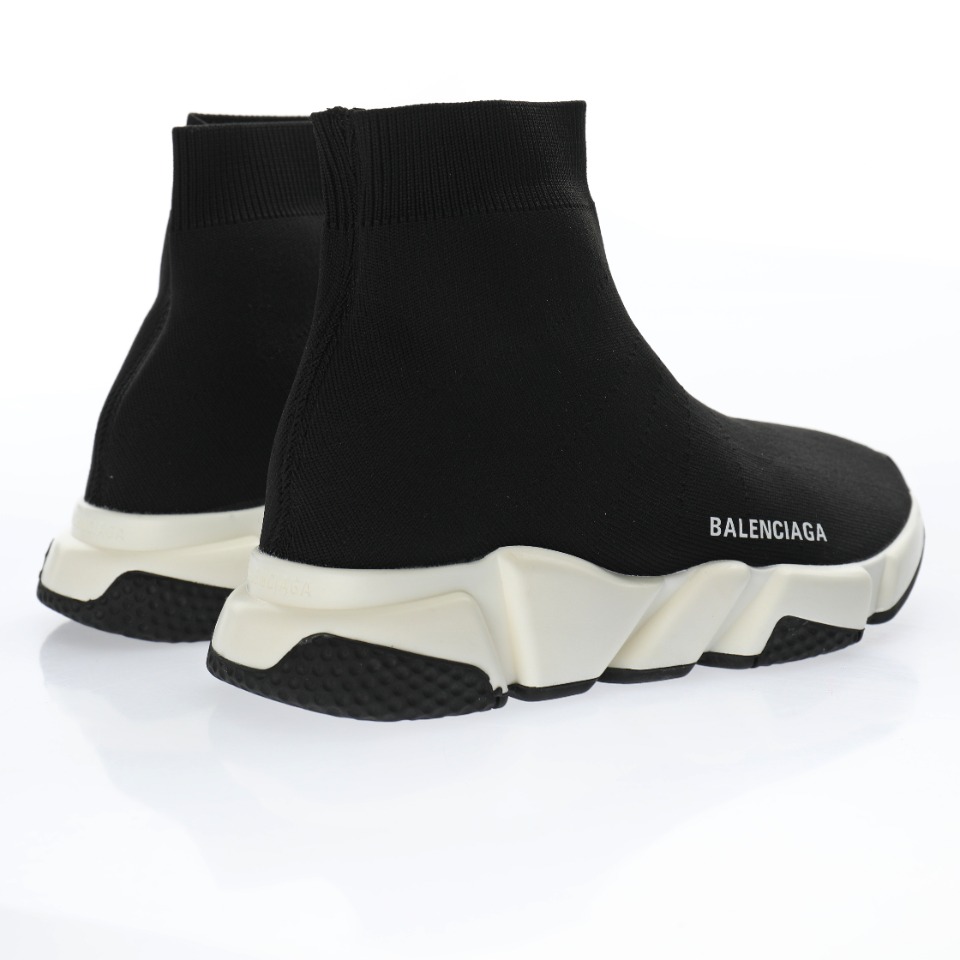 Balenciaga Speed Recycled Knit Sneaker in Black White、mysite、Cacoeks