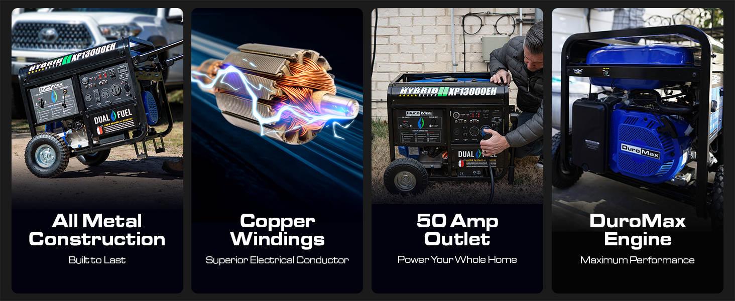 duromax, generator, portable generator, dual fuel generator, tri fuel generator, inverter generator