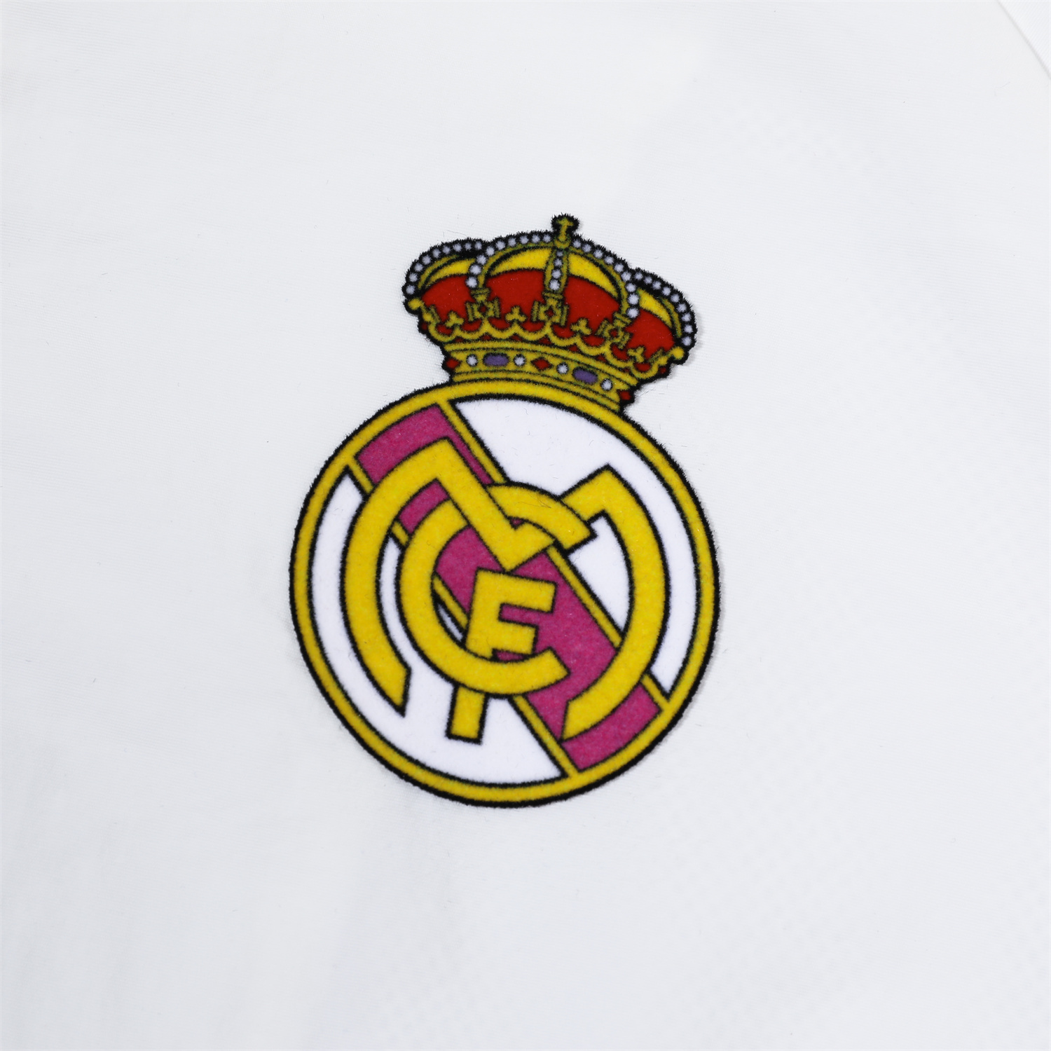 JerseysGala.com | Real Madrid 24-25 Retro Style Player Windbreaker Jacket Suit - White & Orange -Customize Name, Number and Patch | Worldwide Shipping