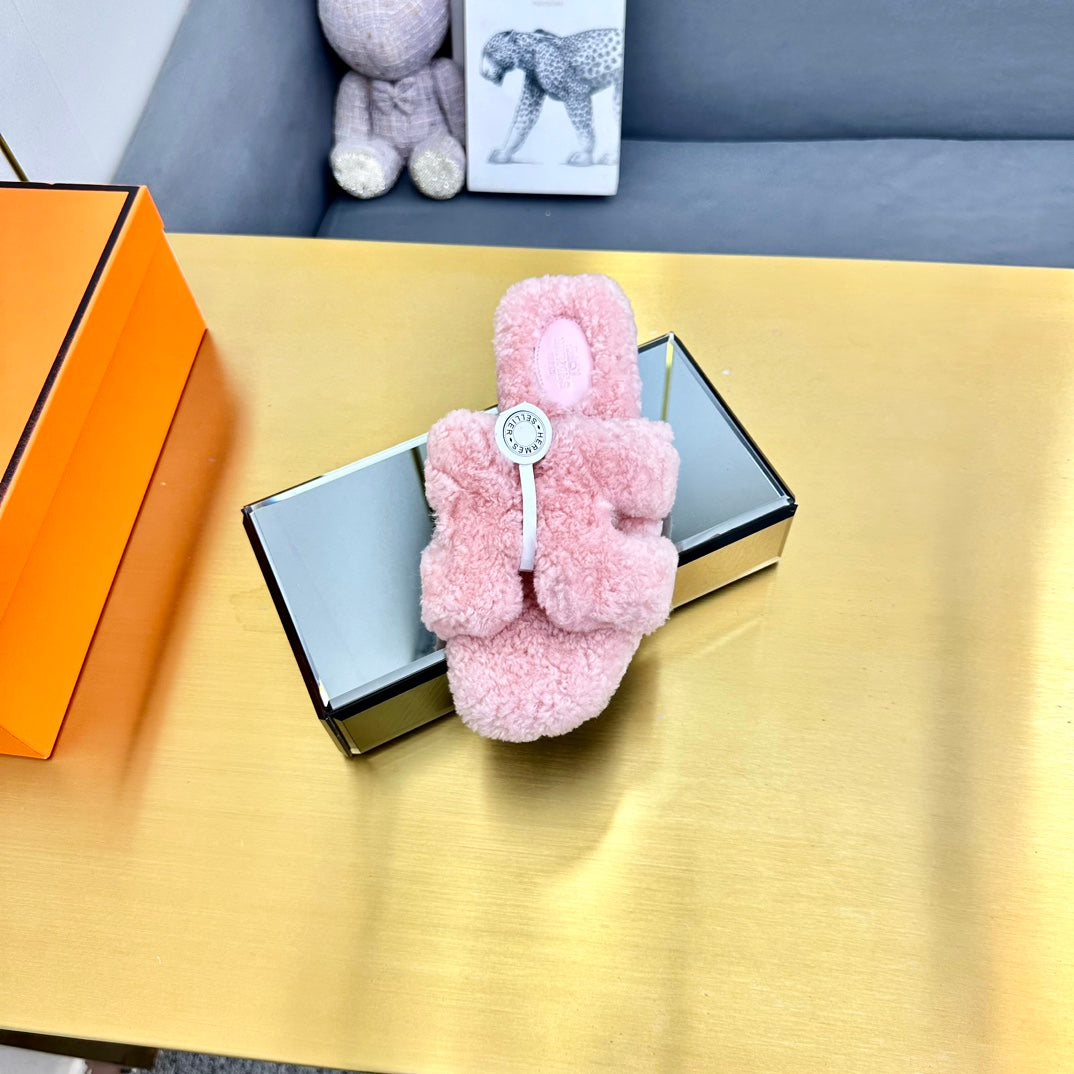 0RAN SHEARLING SANDALS BABY PINK、mysite、Cacoeks