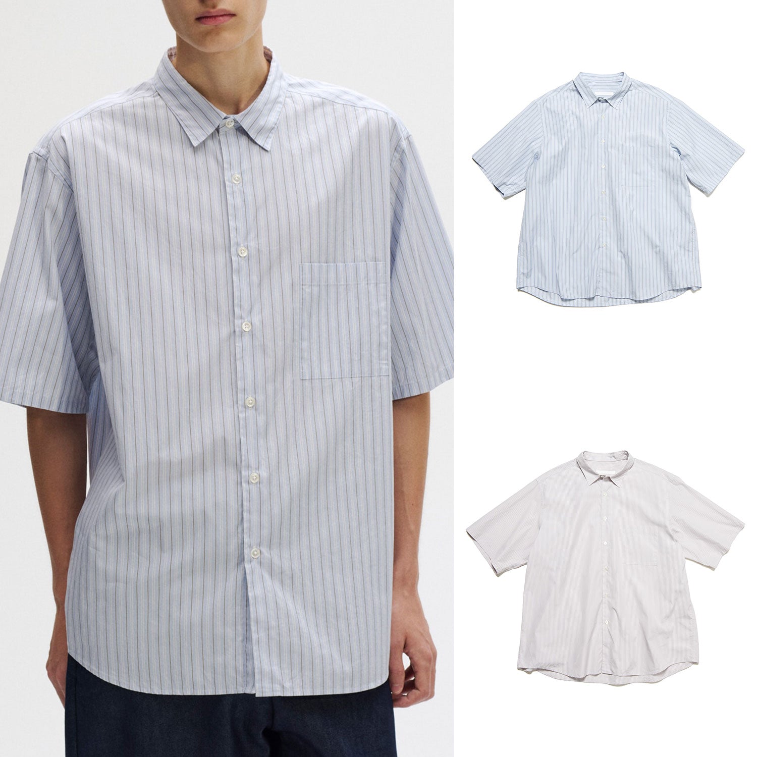SOPHNET. 25S/S STRIPE RELAX FIT S/S SHIRT  SOPH-250013 