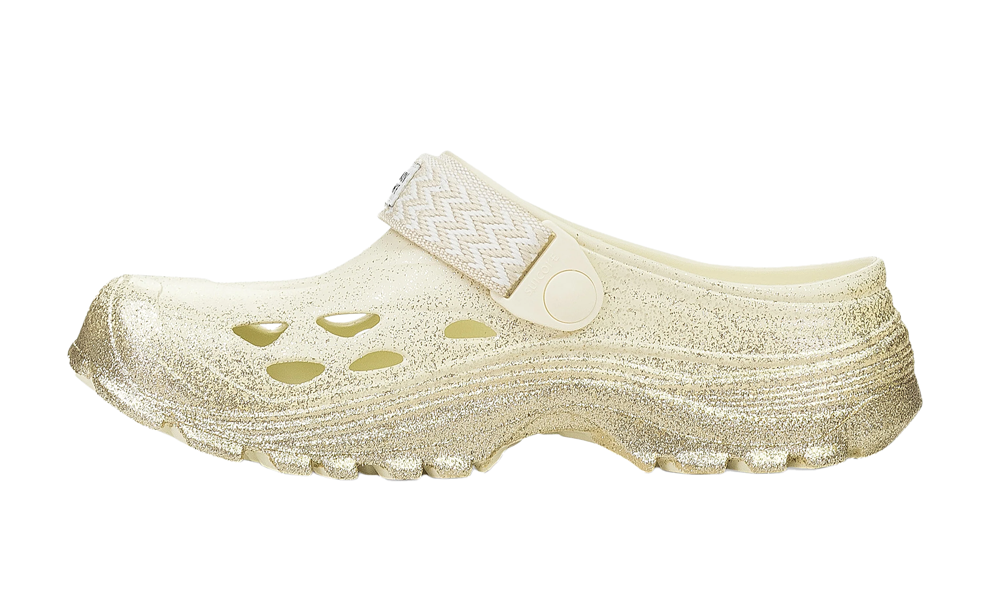 GOLD/BEIGE MOK LACETS CURB SUICOKE SLIDES "Gold / Beige"、mysite、Cacoeks