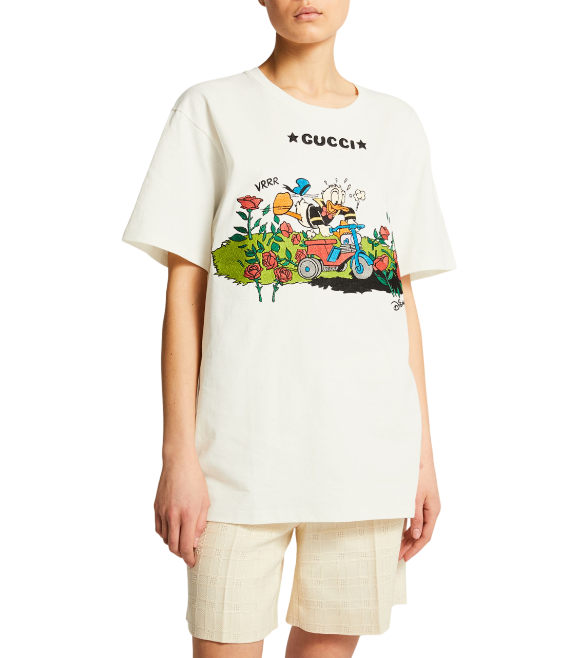 Gucci x Disney Garden Rose Donald Duck T-Shirt、mysite、Cacoeks