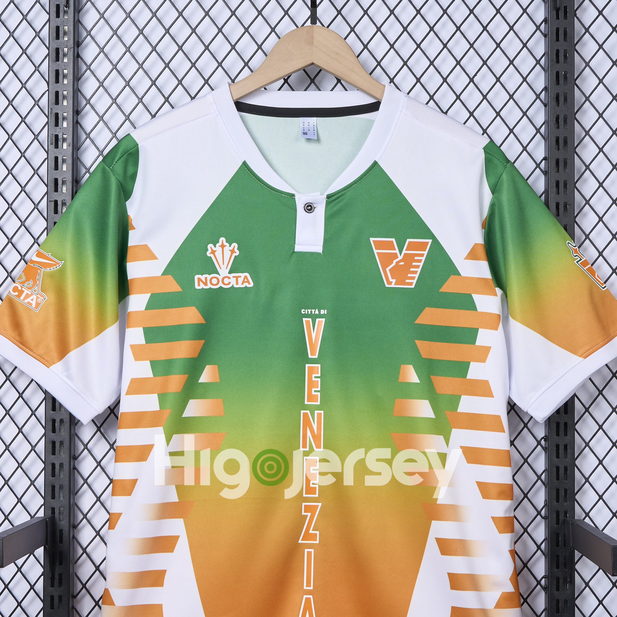 Higojerseys-Venezia FC 24-25 Orange and Green Pre-Match Jersey - Fans Version