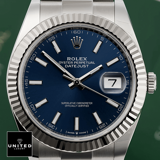 Rolex Datejust 126334 Steel Blue Dial Fluted Bezel Replica