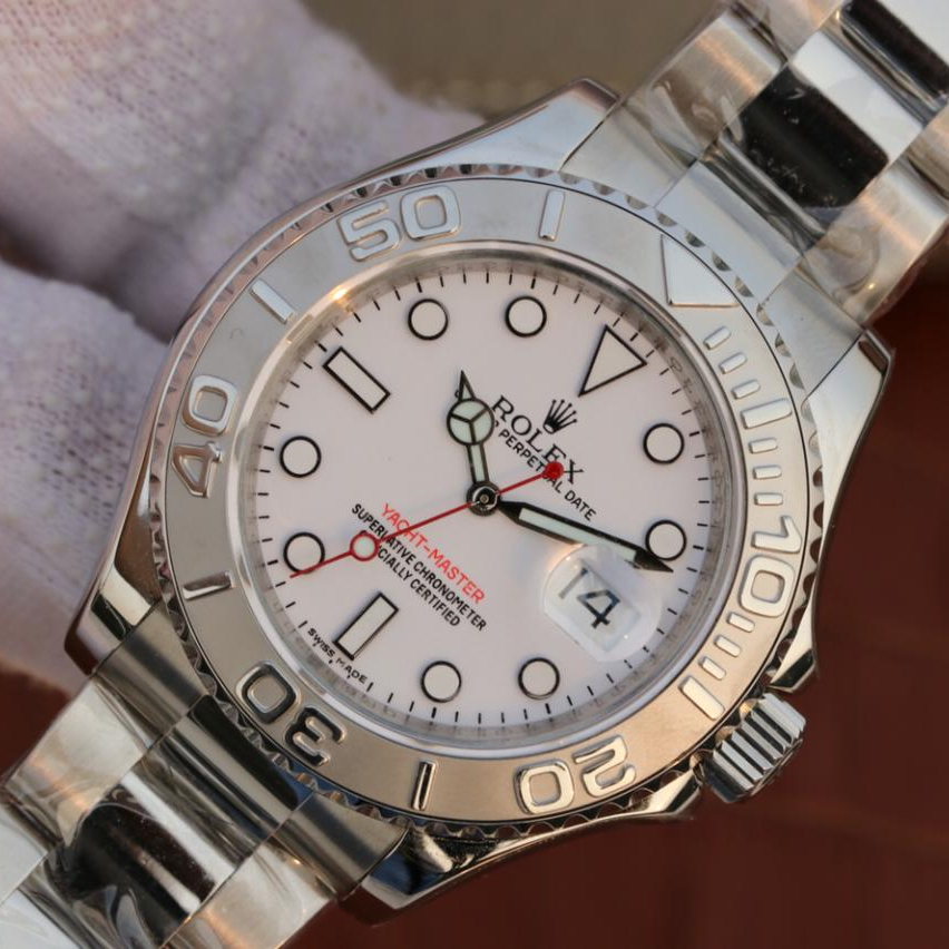 brand Rolex Yacht Master 1 Pure Silver ( Black & White Dial ) Stainless Steel 40mm luxury watch for sale – NeveReL