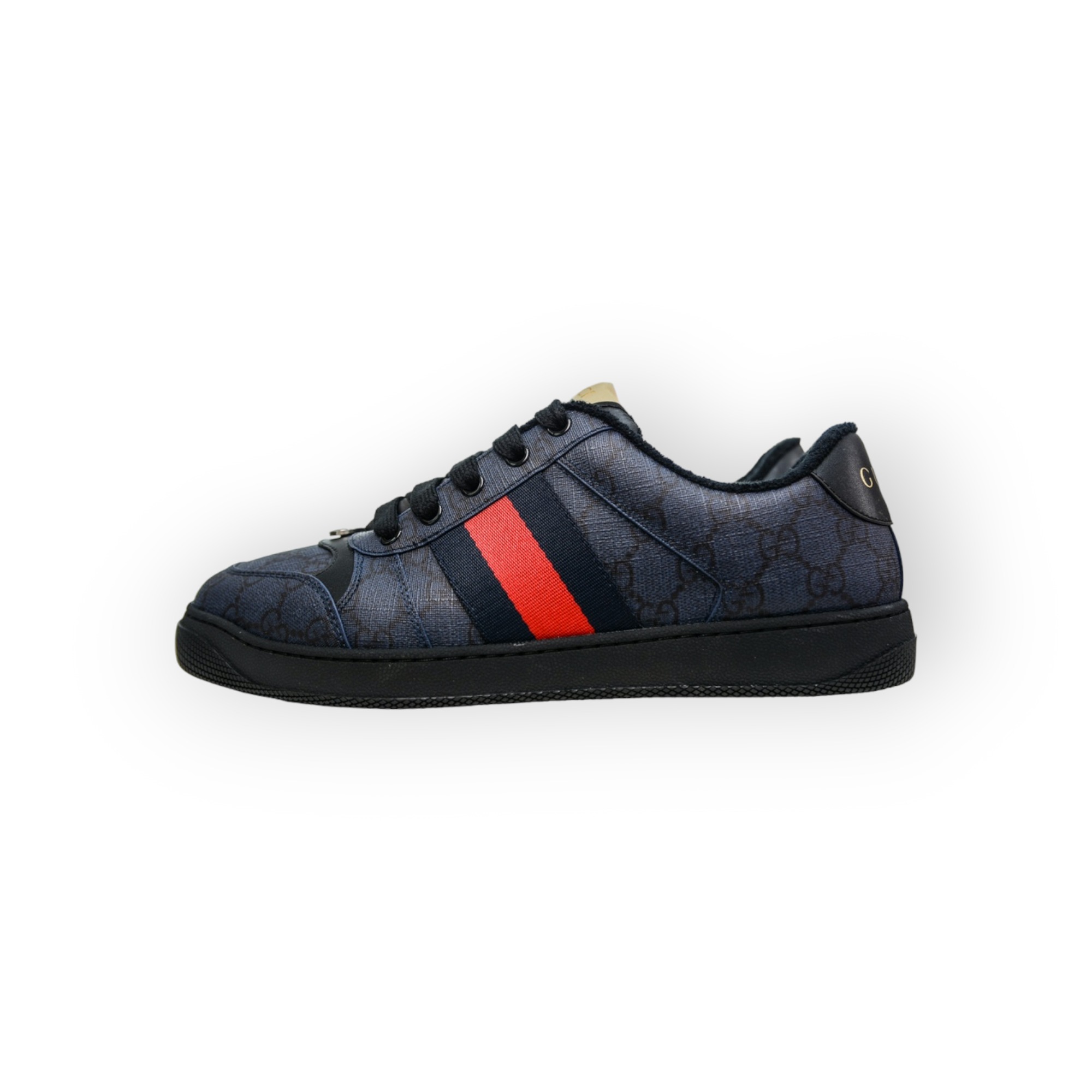Gucci Screener Sneaker Blue and Dark Blue GG Supreme Canvas、mysite、Cacoeks