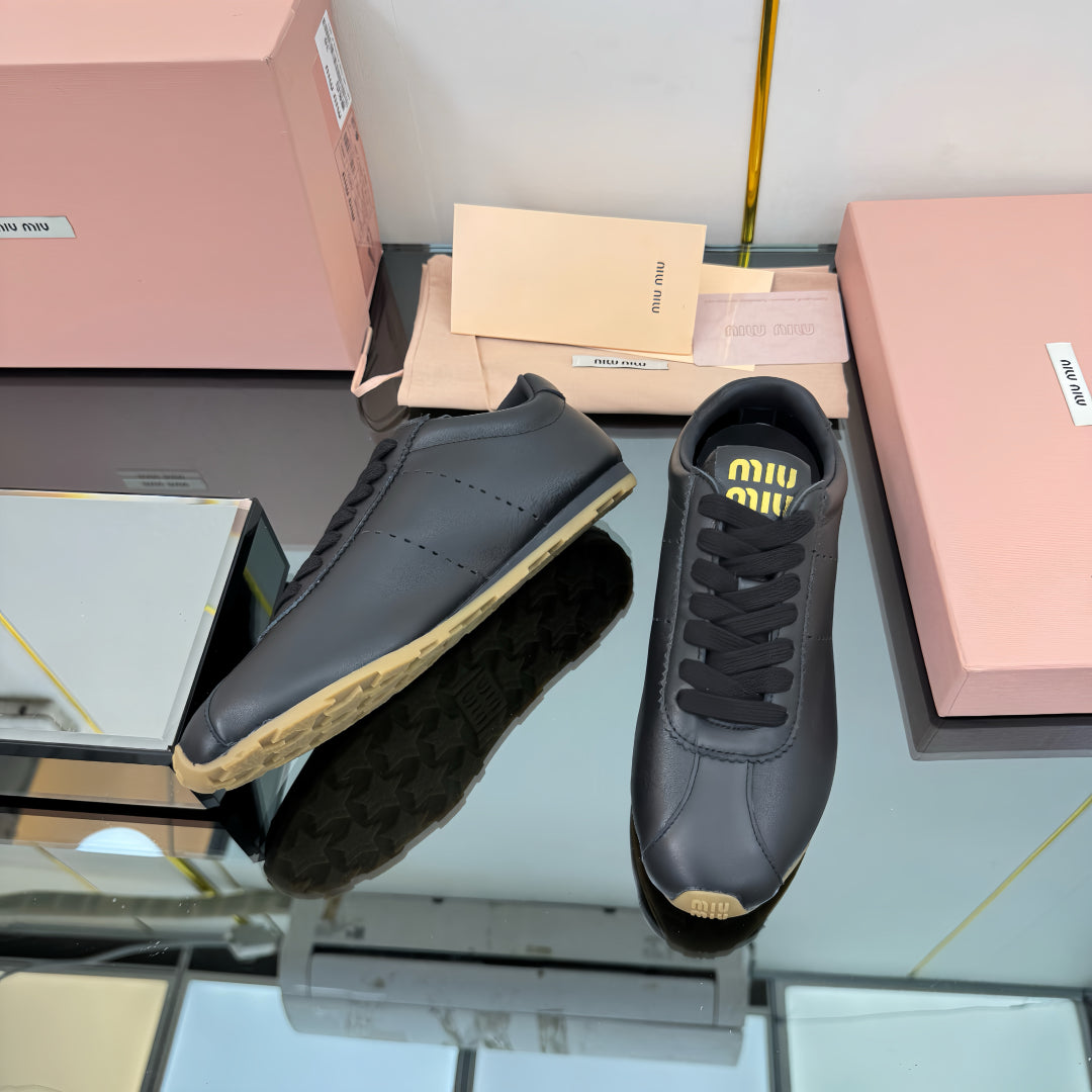 PLUME NAPPA SNEAKERS IN BLACK CALFSKIN、mysite、Cacoeks