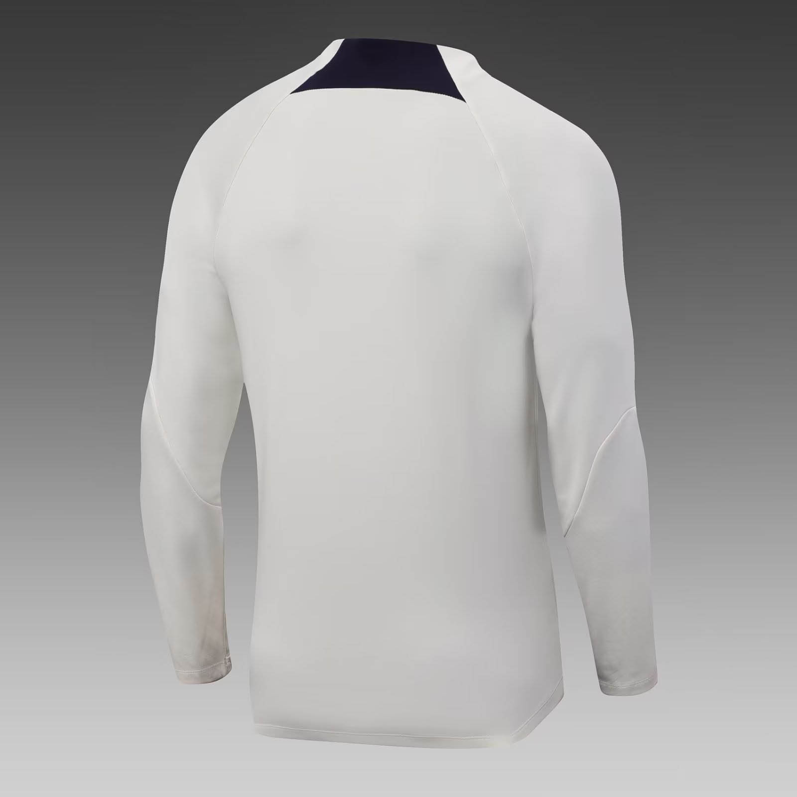 2023/2024 Psg Paris Saint-Germain Half-Pull Training Suit Off White Set:football jersey mysite: unitedjerseyfootball 邓江浪:football
