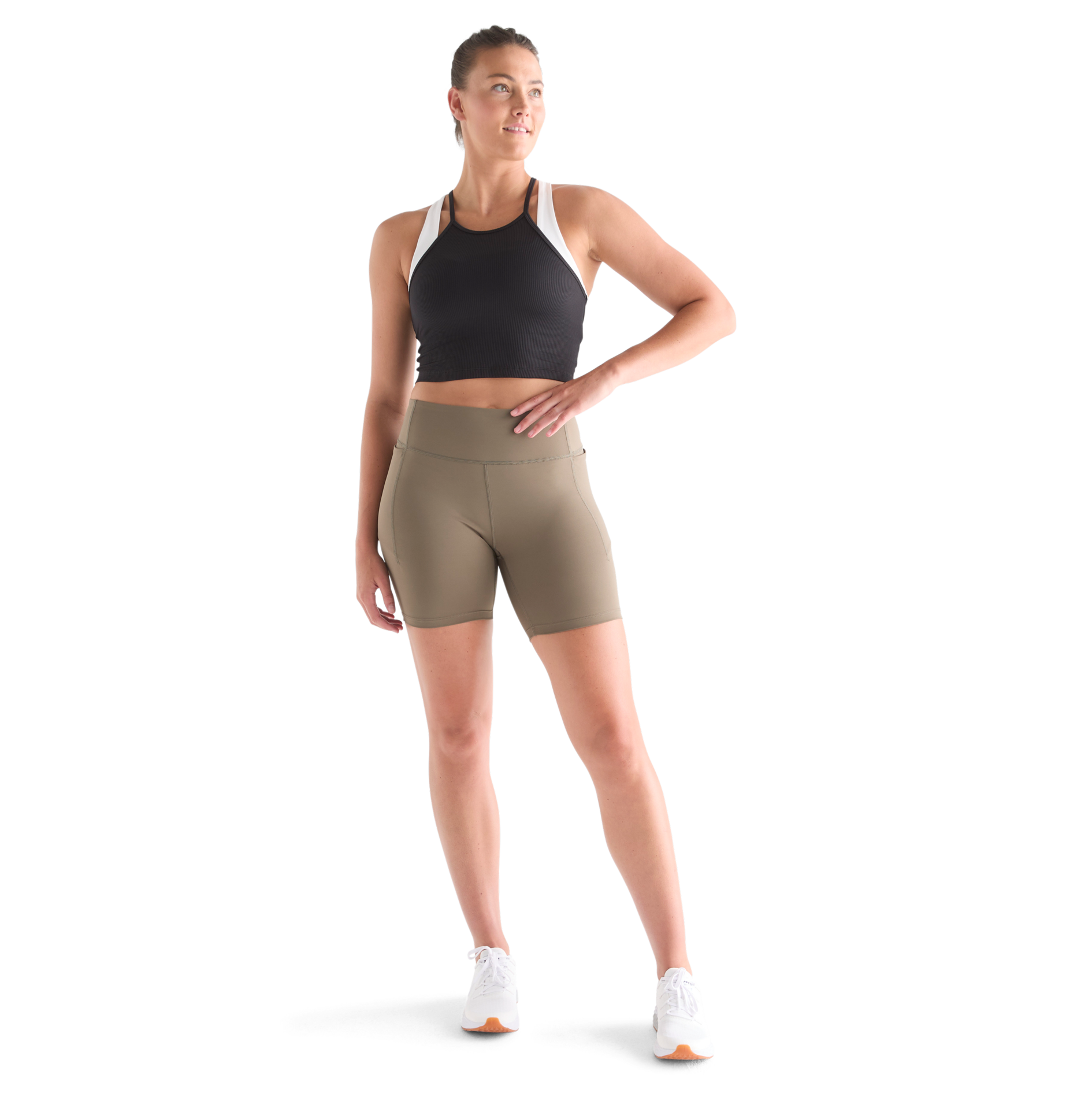 Women's Ribbed Halter Crop Tank