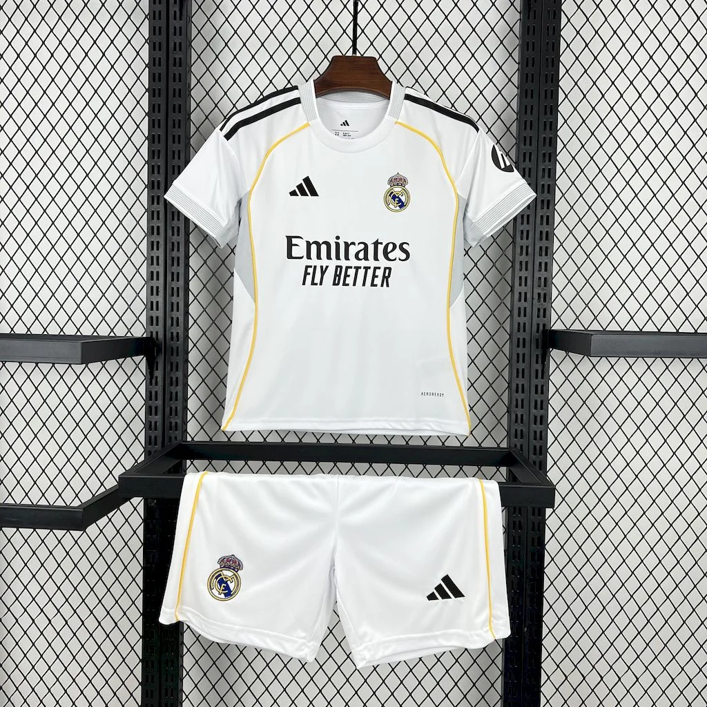 2025/2026 Real Madrid Home Football Shirt 1:1 Thai Quality Kids Size:football jersey mysite: unitedjerseyfootball 邓江浪:football