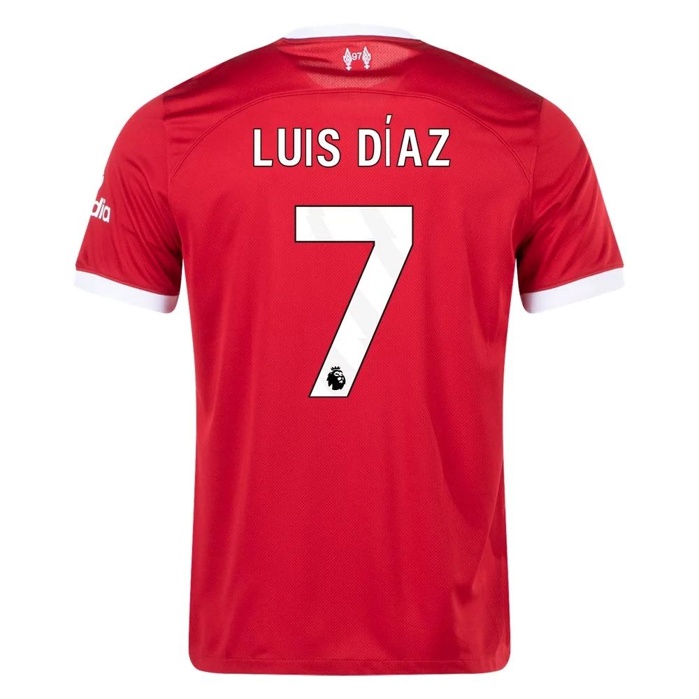 23/24 Liverpool #7 Luis Diaz Home Jersey-mysite Custom Football Kit- Nextkits