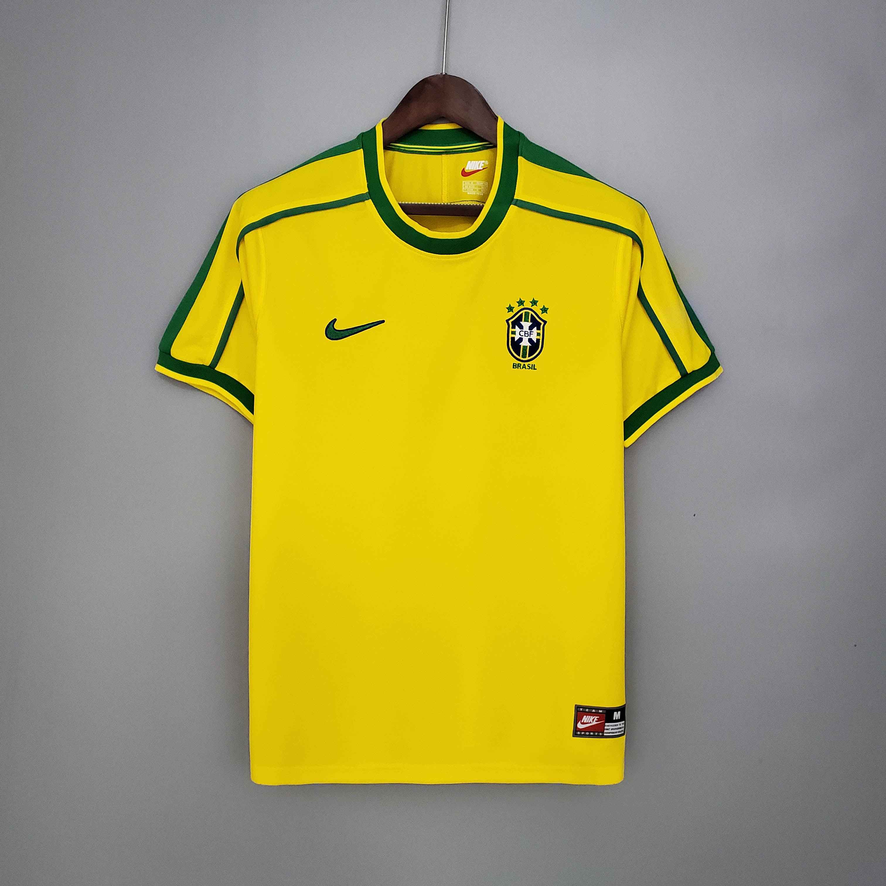 1998 Retro Brazil Soccer Jersey Home-mysite Custom Football Kit- Nextkits