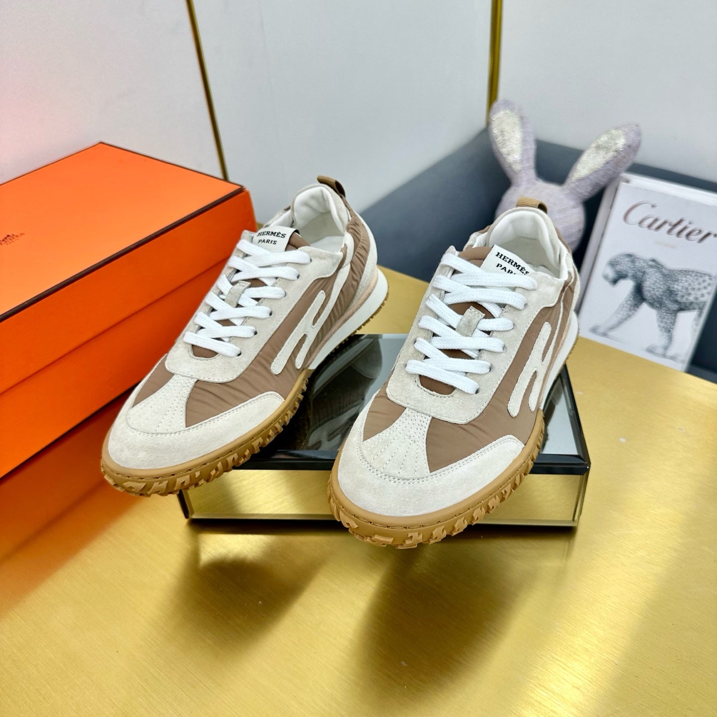 JET SNEAKER IN KHAKI MIX MEDIUM BROWN SUEDE、mysite、Cacoeks