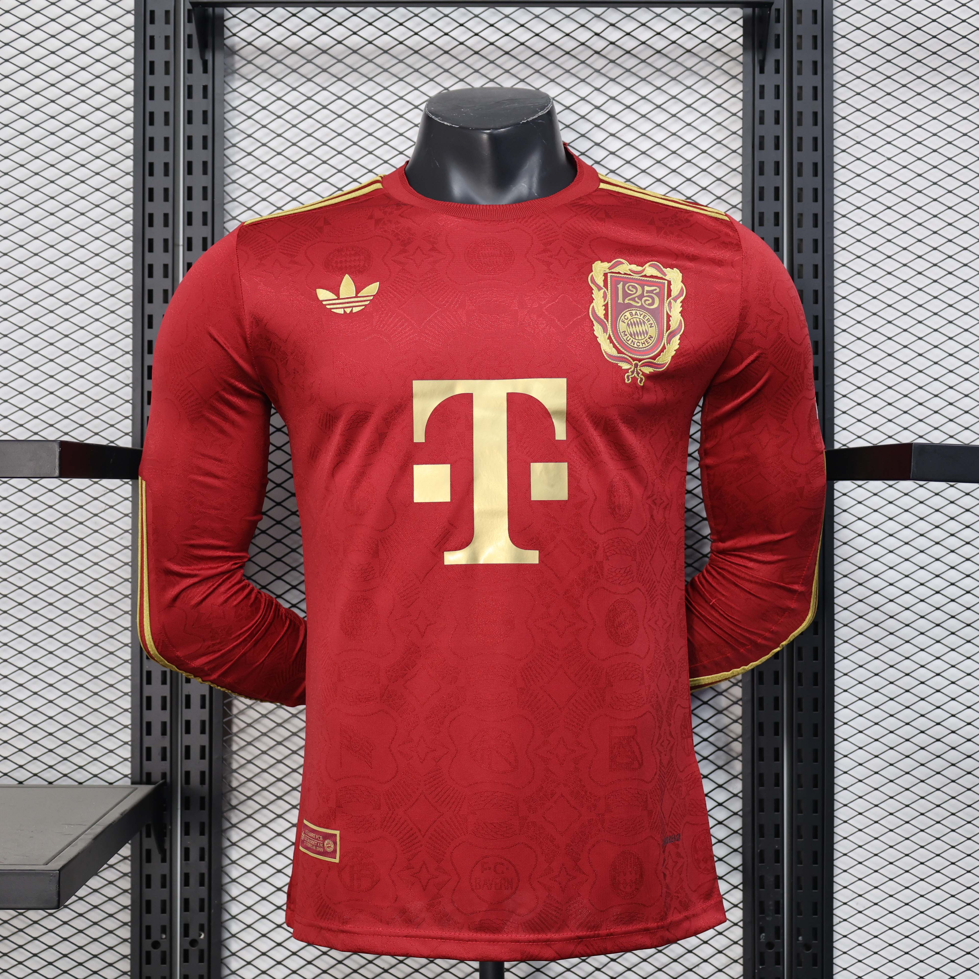 2024/2025 Player Version Long Sleeve Bayern Munich 125th Anniversary Edition Football Shirt 1:1 Thai Quality:football jersey mysite: unitedjerseyfootball 邓江浪:football