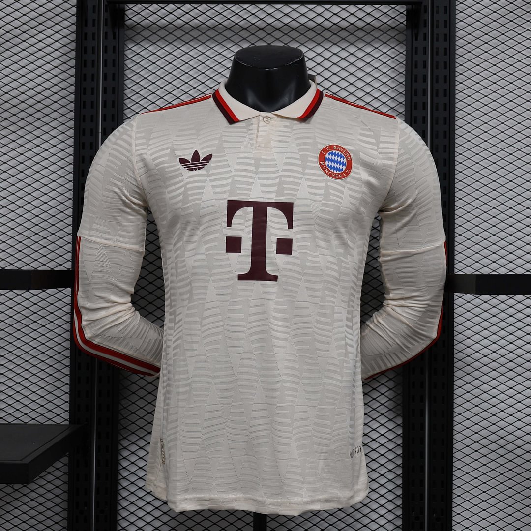 24/25 Player Version Long Sleeve Bayern Munich Third Away Football Shirt-mysite Custom Football Kit- Nextkits