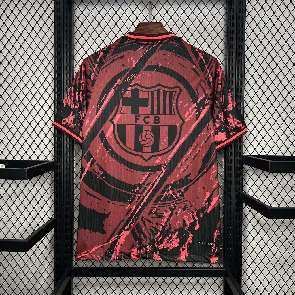 ManixJersey.com | Barcelona 24-25 Red Crest Special Edition Jersey - Fans Version -Customize Name, Number and Patch | Worldwide Shipping