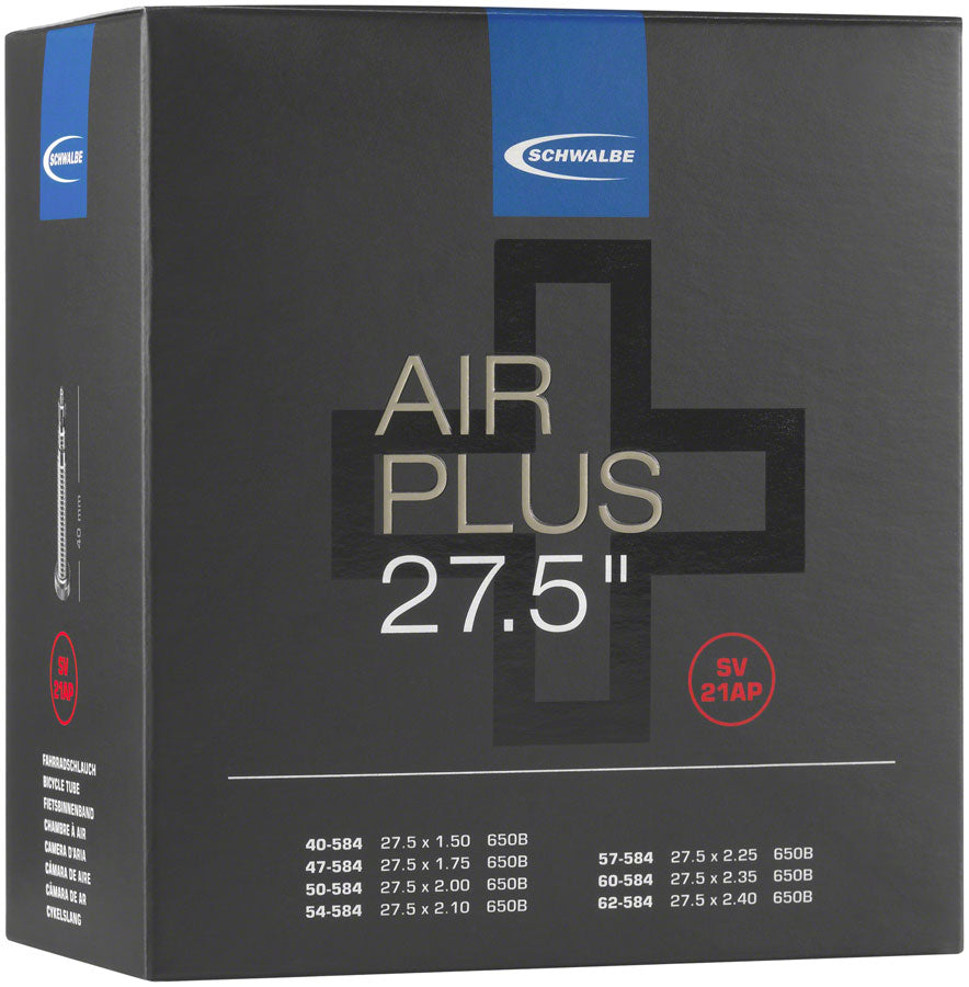Schwalbe Air Plus Tube - 27.5 x 2.1 - 3, 40mm Presta Valve、mySite、bearsvspackers