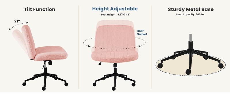 Product Introduction of 【Star Furniture】Height Adjustable Criss Cross Chair with No Wheels / with Wheels- Office Wide Swivel Home Office Desk Chairs Reading Chair 5
