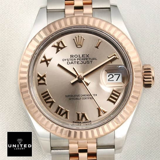 Rolex Datejust Roman Rose Gold Dial Replica