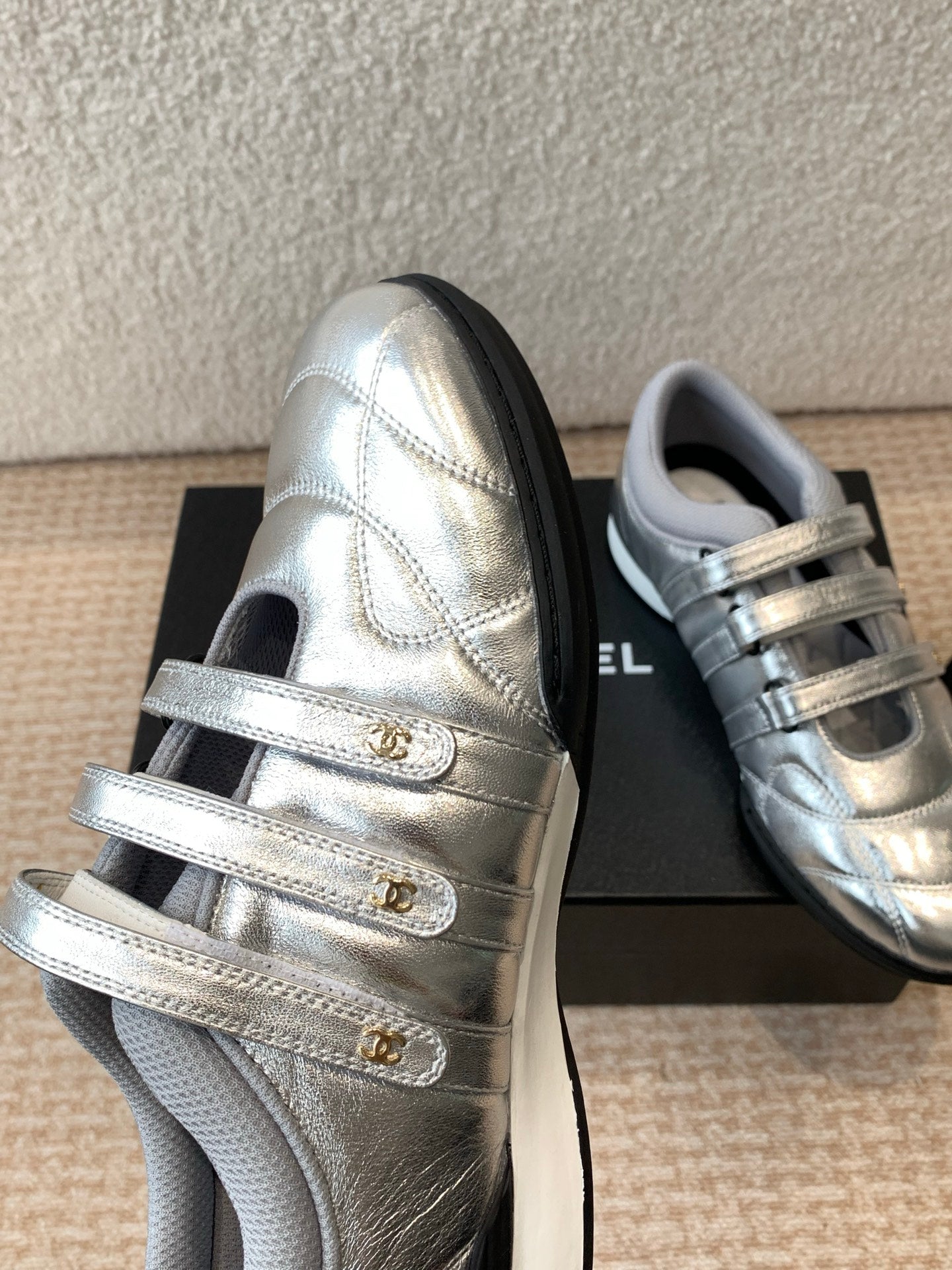 MARY JANE SNEAKERS IN SILVER LAMBSKIN、mysite、Cacoeks