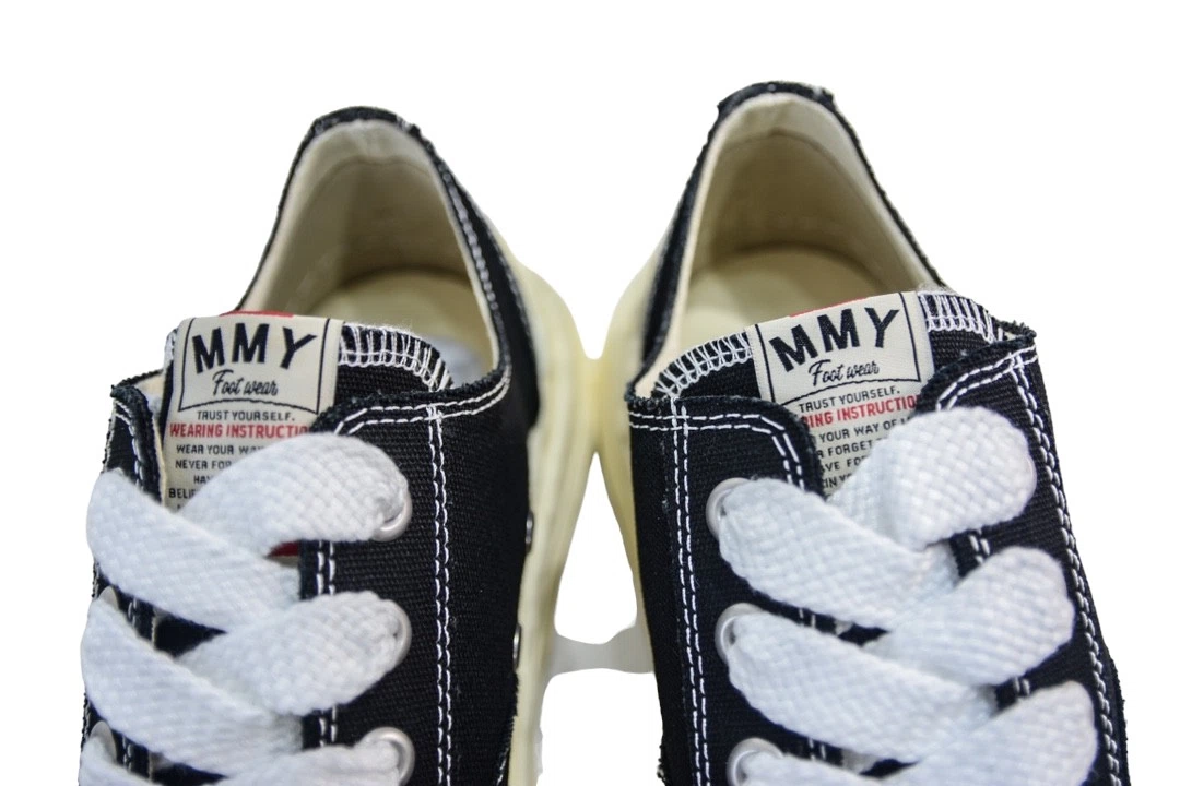 Maison Mihara Yasuhiro Hank VL OG Sole Canvas Low-top Sneaker Black Cream、mysite、Cacoeks