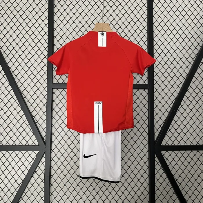 2007/2008 Retro Manchester United Home Football Shirt 1:1 Thai Quality Kids Size:football jersey mysite: unitedjerseyfootball 邓江浪:football
